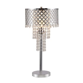 Crown Mark Crystal On Mesh Table Lamp