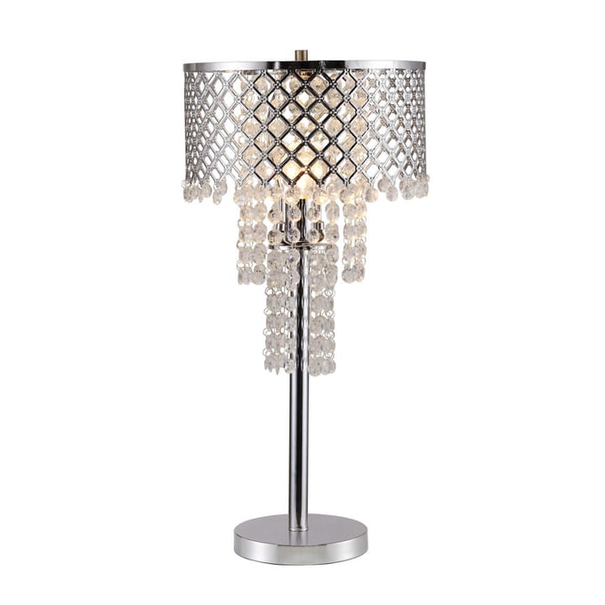 Crown Mark Crystal On Mesh Table Lamp CRW-6239T-1