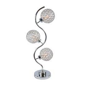 Crown Mark Crystal 3 Globe Table Lamp