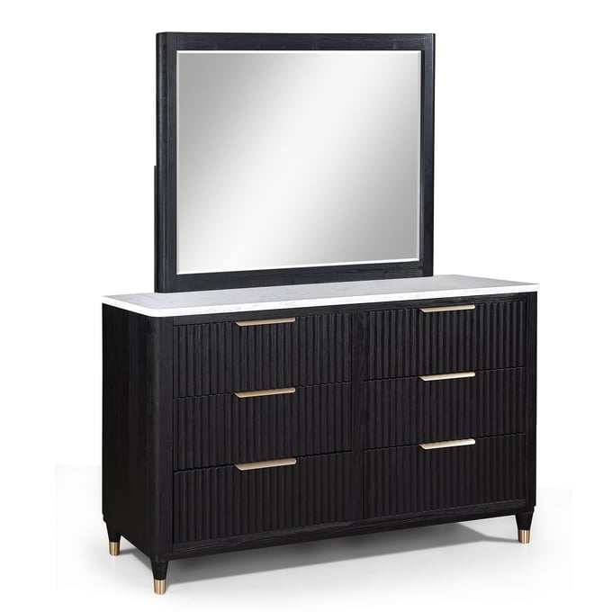 Crown Mark Kara Dresser and Mirror CRW-B1400-DRMR