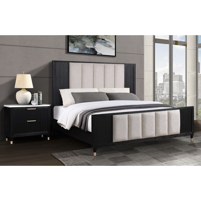 Crown Mark Kara 2pc Bedroom Set With King Bed CRW-B1400-K-BED-S1