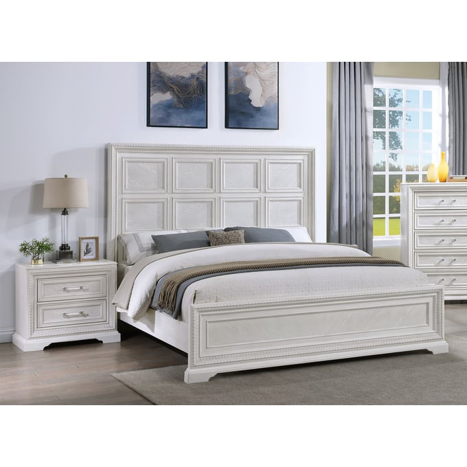 Crown Mark Alexandria 4pc Bedroom Set With King Bed CRW-B1650-K-BED-S2