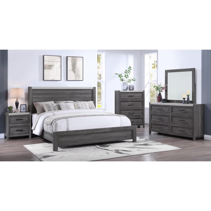 Crown Mark Madsen 5pc Bedroom Set With King Bed CRW-B1700-K-5PC