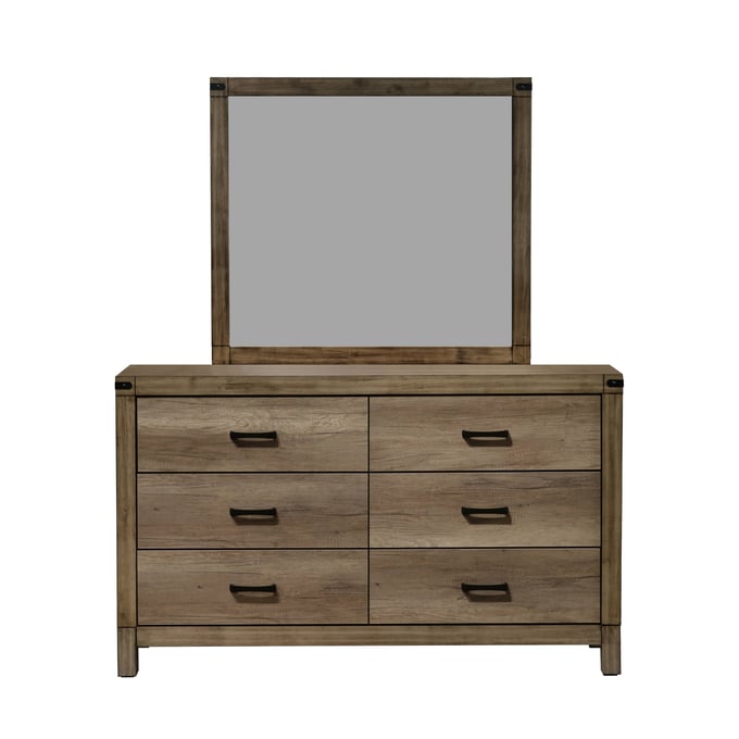 Crown Mark Matteo Melamine Dresser and Mirror CRW-B3200-DRMR