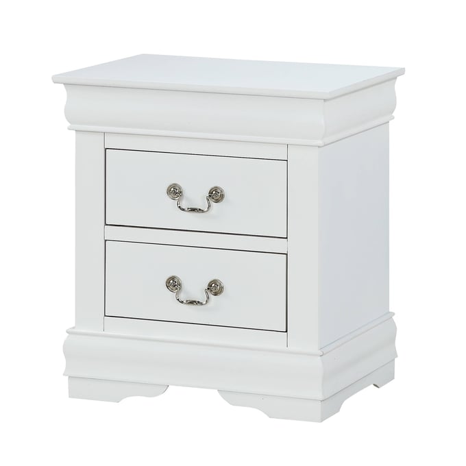 Crown Mark Louis Philip White Night Stand CRW-B3650-2