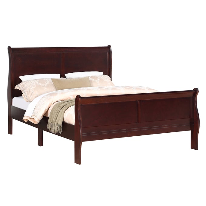 Crown Mark Louis Philip Cherry Philip Full Bed CRW-B3850-F-BED