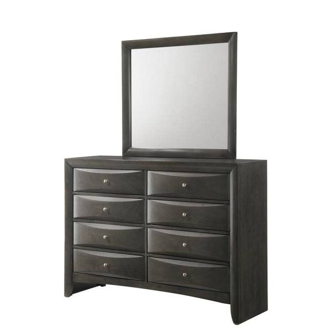 Crown Mark Emily Grey Dresser And Mirror CRW-B4270-DRMR