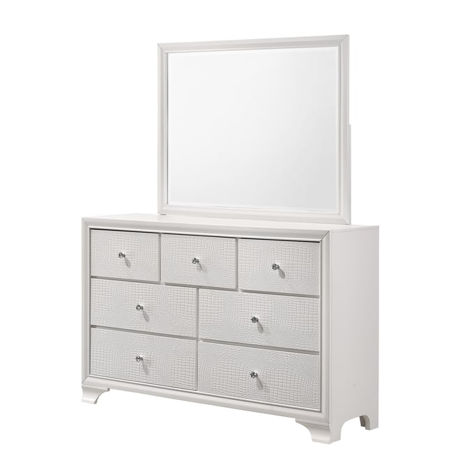 Crown Mark Lyssa Frost Dresser and Mirror CRW-B4310-DRMR