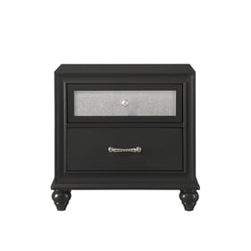 Crown Mark Lila Black Night Stand