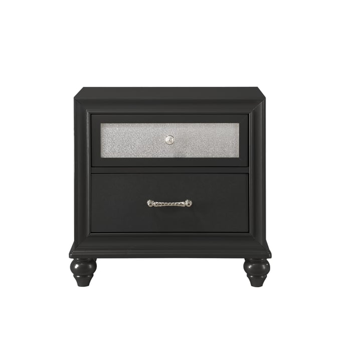 Crown Mark Lila Black Night Stand CRW-B4398-2