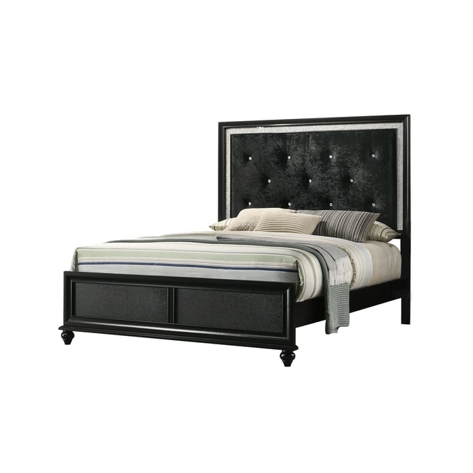 Crown Mark Lila Black Twin Headboard Footboard CRW-B4398-T-HBFB