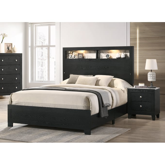 Crown Mark Cadence 4pc Bedroom Set with Queen Bed CRW-B4510-BR-S4