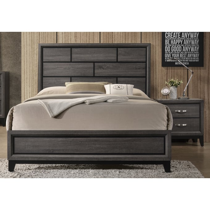 Crown Mark Akerson Grey 2pc Bedroom Set with Full Bed CRW-B4620-F-BR-S1