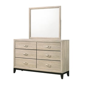 Crown Mark Akerson Drift Wood Dresser and Mirror