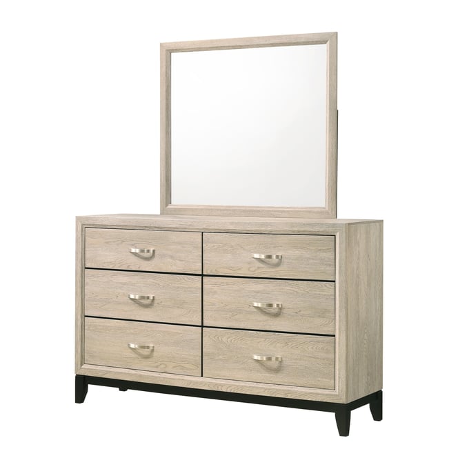 Crown Mark Akerson Drift Wood Dresser and Mirror CRW-B4630-DRMR