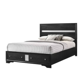 Crown Mark Regata Black Queen Storage Bed