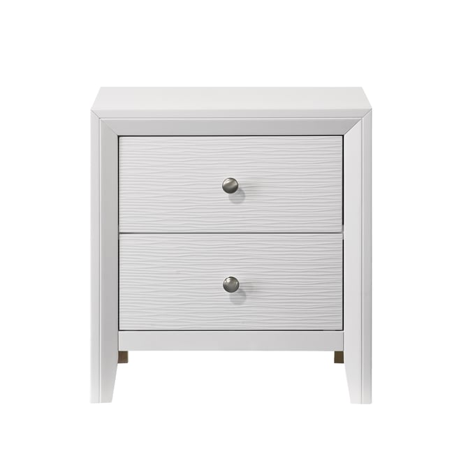 Crown Mark Evan White Night Stand CRW-B4710-2