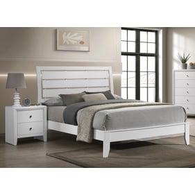 Crown Mark Evan White 2pc Bedroom Set with Queen Bed