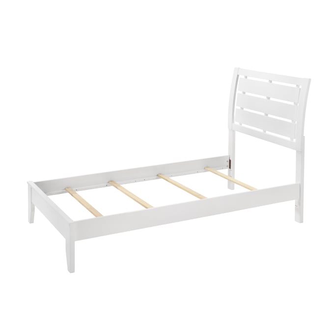 Crown Mark Evan White Twin Bed CRW-B4710-T-BED