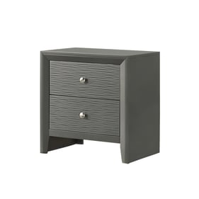 Crown Mark Denker Gun Metal Night Stand