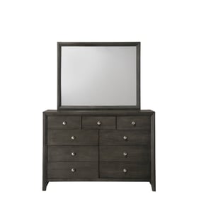 Crown Mark Evan Grey Dresser and Mirror