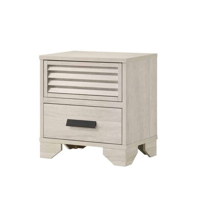 Crown Mark Sarter White Night Stand CRW-B4740-2