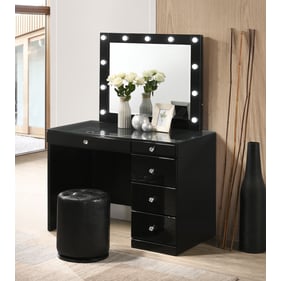 Crown Mark Morgan Black Vanity Set