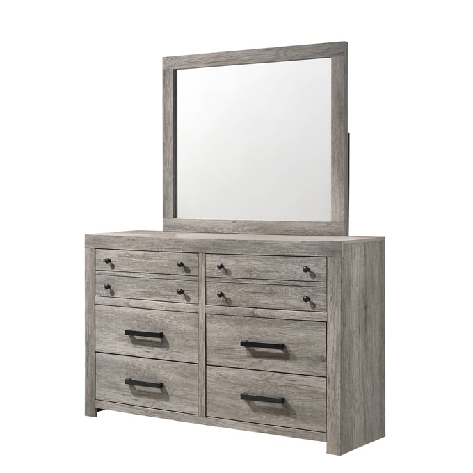 Crown Mark Tundra Dresser and Mirror CRW-B5520-DRMR