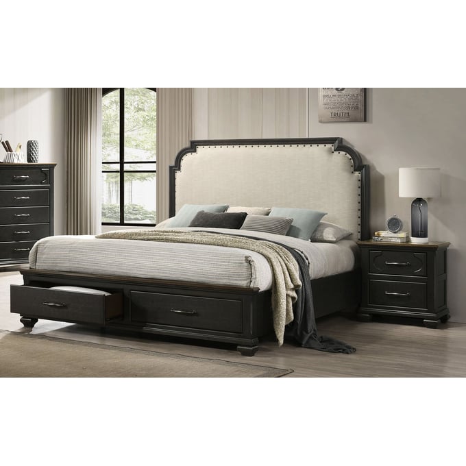 Crown Mark Hamilton 2pc Bedroom Set With King Bed CRW-B6560-K-BED-S1