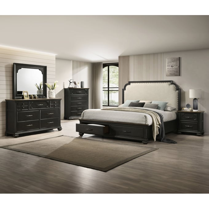 Crown Mark Hamilton 5pc Bedroom Set With Queen Bed CRW-B6560-Q-BED-S3