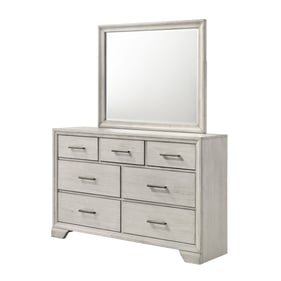 Crown Mark Jaymes White Mist Dresser and Mirror