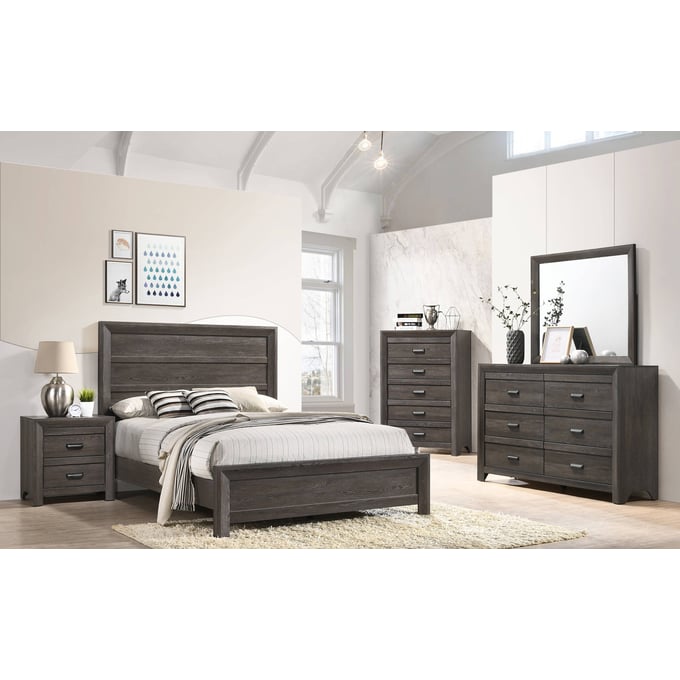 Crown Mark Adelaide Brown 5pc Bedroom Set With Queen Bed CRW-B6700-Q-5PC