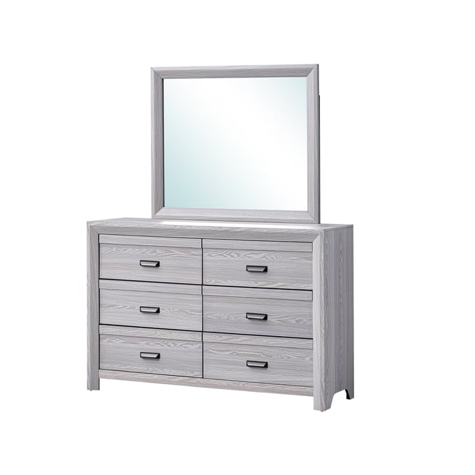 Crown Mark Adelaide Drift Wood Dresser and Mirror CRW-B6710-DRMR