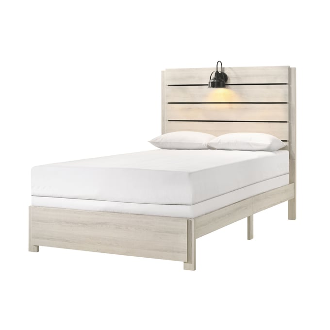 Crown Mark Carter White Full Platform Bed CRW-B6810-F-BED