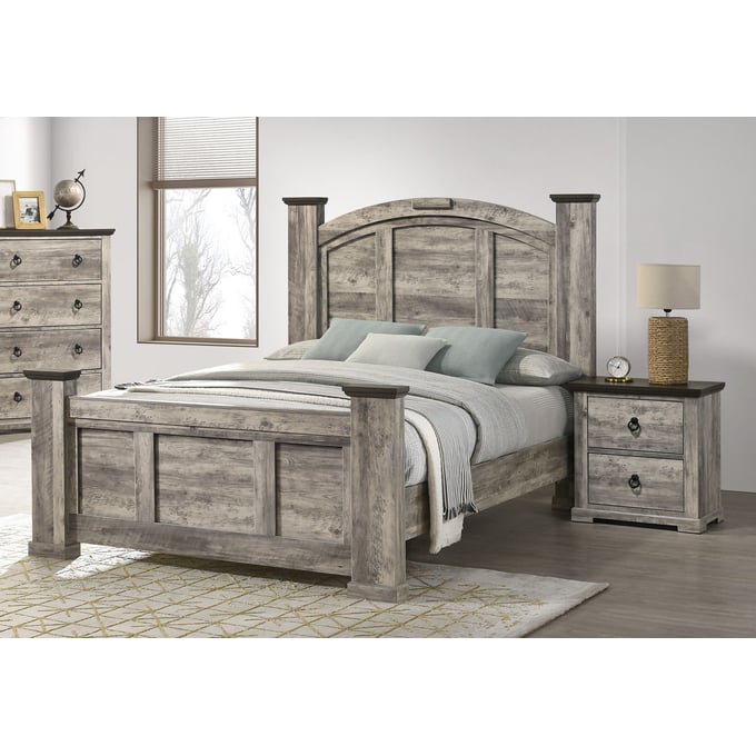 Crown Mark Ella-Mae 4pc Bedroom Set With Queen Bed CRW-B6840-Q-BED-S2