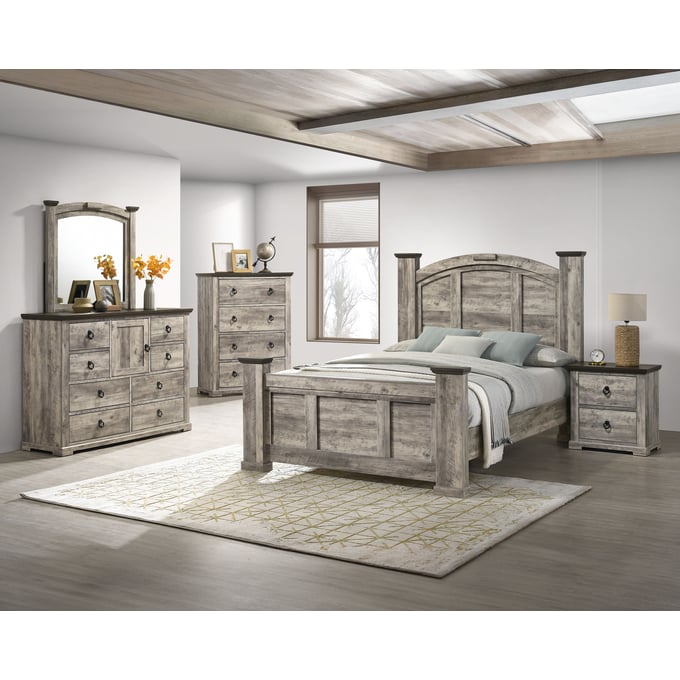 Crown Mark Ella-Mae 5pc Bedroom Set With Queen Bed CRW-B6840-Q-BED-S3