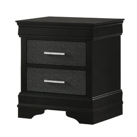 Crown Mark Amalia Black Night Stand