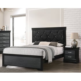 Crown Mark Amalia Black 4pc Bedroom Set With Queen Platform Bed