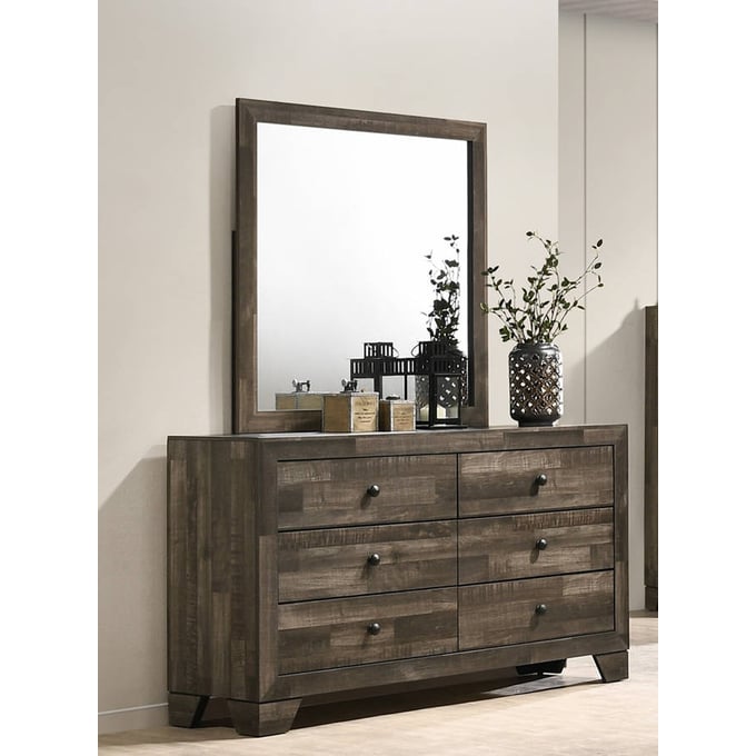 Crown Mark Atticus Dresser and Mirror CRW-B6980-DRMR