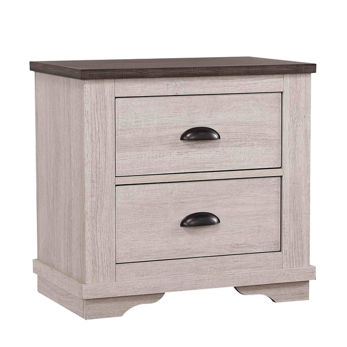 Crown Mark Coralee Chalk Grey Night Stand CRW-B8130-2