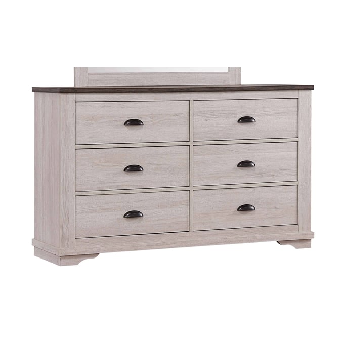 Crown Mark Coralee Chalk Grey Dresser CRW-B8130-1