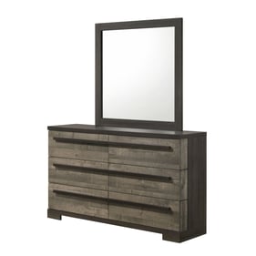 Crown Mark Remington Gray Ebony Dresser and Mirror