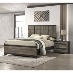 Crown Mark Remington Gray Ebony 2pc Bedroom Set With King Bed