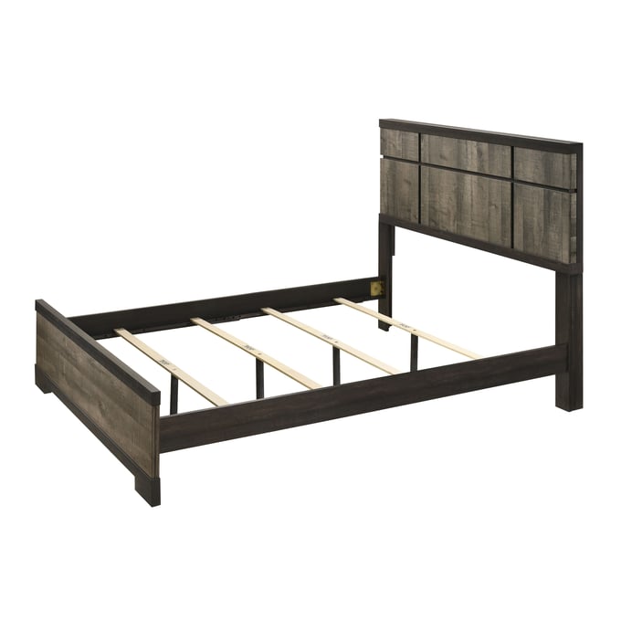 Crown Mark Remington Gray Ebony Queen Bed CRW-B8160-Q-BED