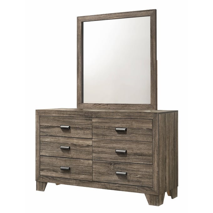 Crown Mark Millie Grey Dresser and Mirror CRW-B9200-DRMR