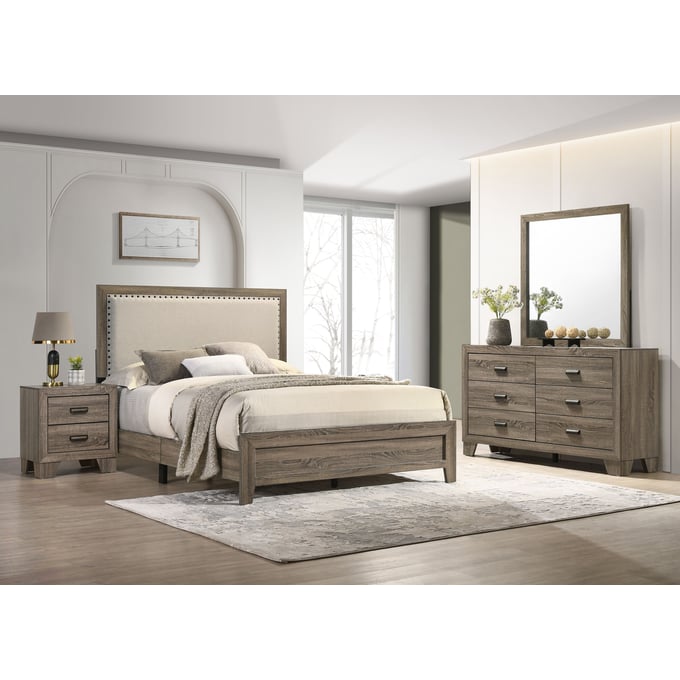 Crown Mark Millie Grey 4pc Bedroom Set With Queen Bed CRW-B9205-Q-BED-S2