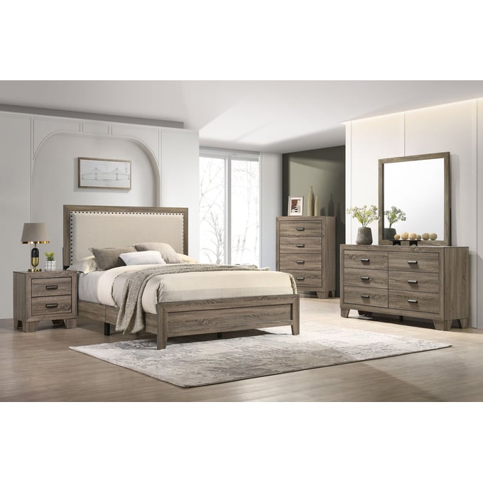 Crown Mark Millie Grey 5pc Bedroom Set With King Bed CRW-B9205-K-BED-S3