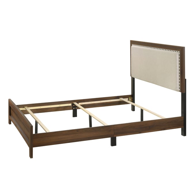 Crown Mark Millie Brown Cherry King Upholstery Bed CRW-B9255-K-BED