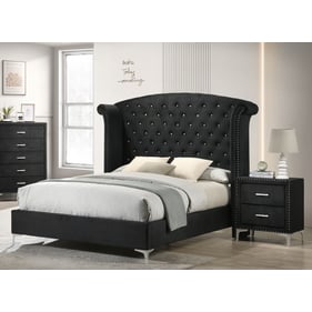 Crown Mark Lucinda Black 2pc Bedroom Set with King Bed