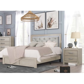 Crown Mark Jaylen Natural 4pc Bedroom Set with Queen Bed